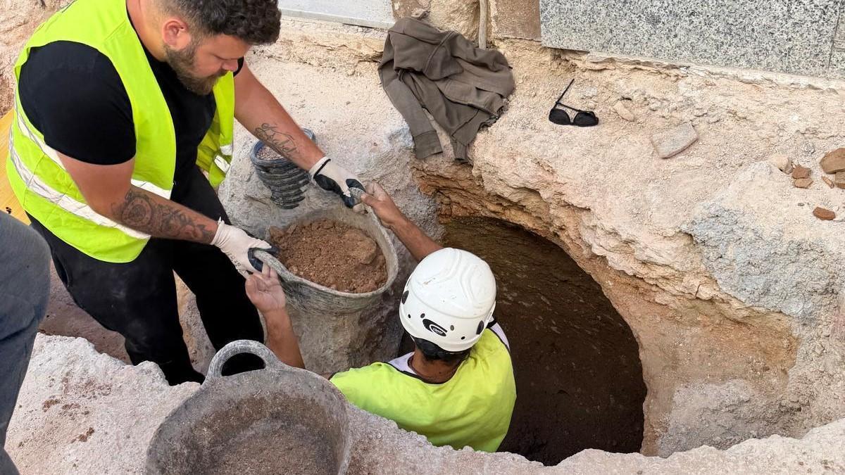 La excavación de uno de los silos