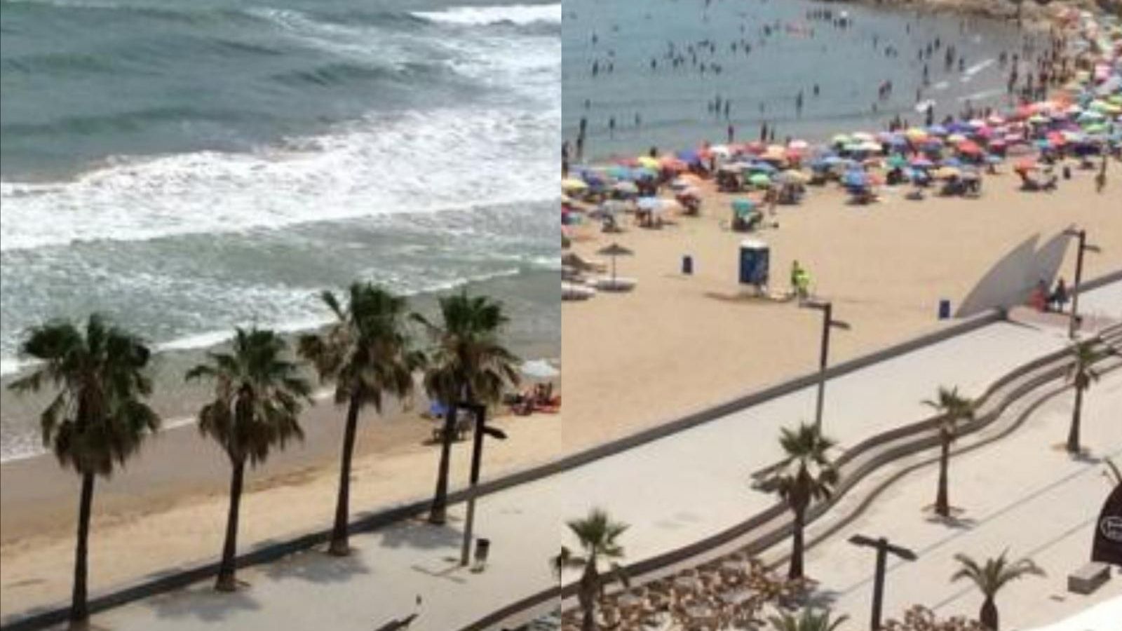 Antes y después de la playa de Morro de Gos, en Oropesa del Mar.