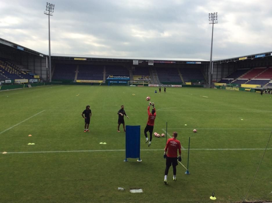 Intensa sesión de entrenamiento del Mallorca en Holanda