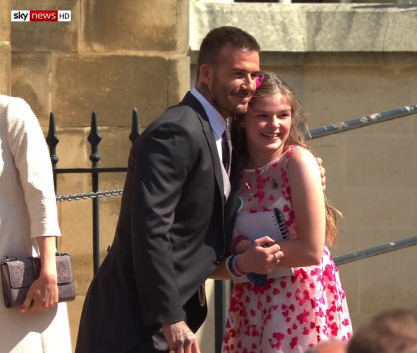 David Beckham y la superviviente del atentado de Manchester Amelia Thompson