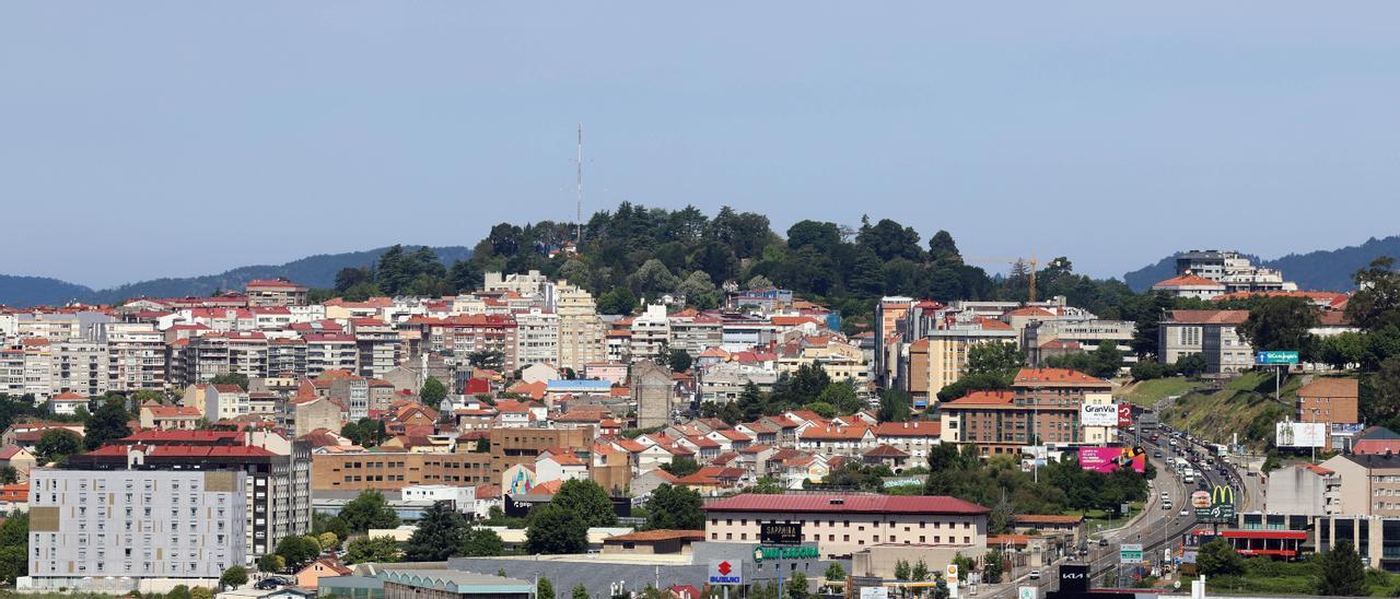 Vista panorámica de parte de la ciudad de Vigo