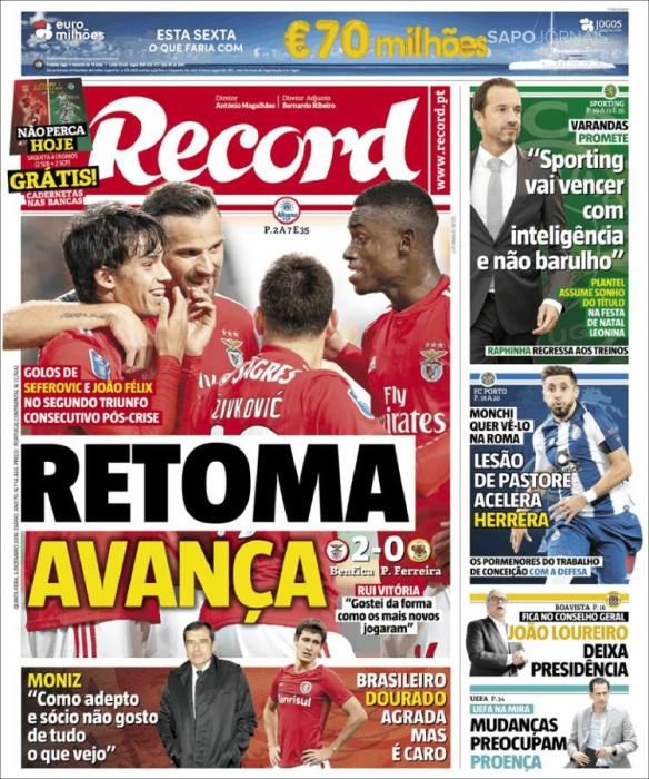 Portada RECORD jueves 6 de diciembre de 2018