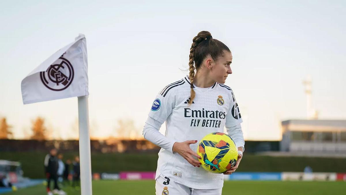 Teresa Abelleira, durante un partido con el Madrid