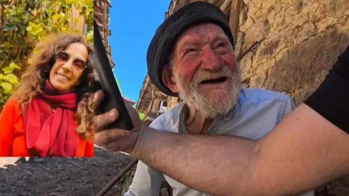 Federico reaccionant al vídeo que li ha enviat Rosario Flores.