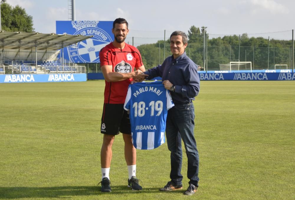 Pablo Marí, presentado como futbolista del Dépor