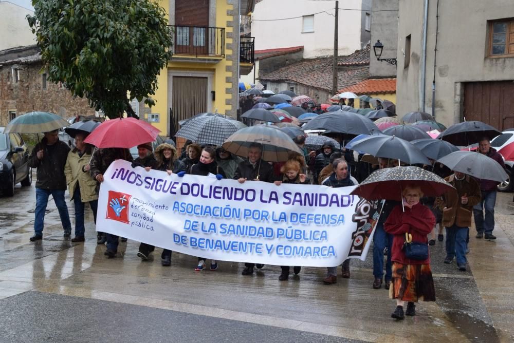 Manifestación por la sanidad pública en Aliste.