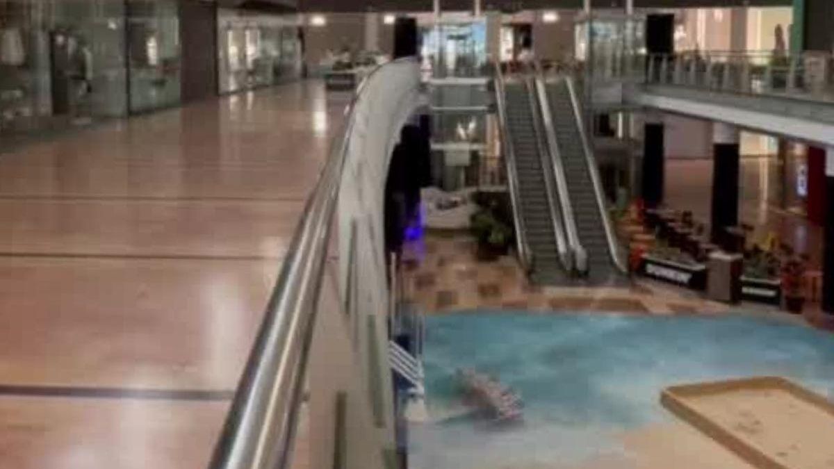 Imagen del video que muestra la recreación de una playa en la Nueva Condomina