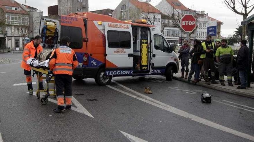 El accidente ocurrió en Valentín Viqueira, en Carril. // Noé Parga