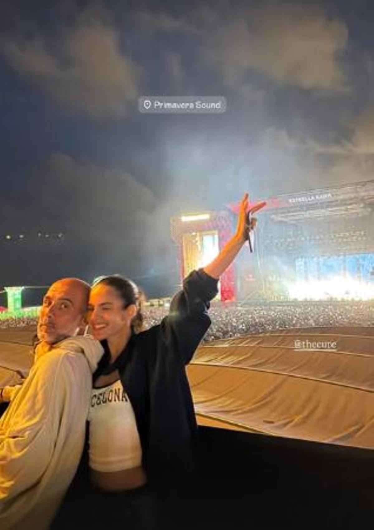 Pep Guardiola amb la seva filla Maria al concert de The Cure al Primavera Sound