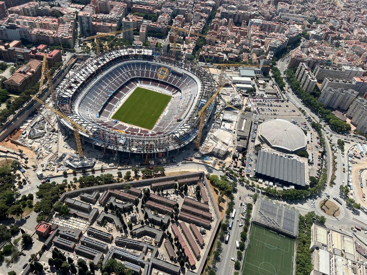 Así están las obras del Spotify Camp Nou a 23 de junio de 2025 Así están las obras del Spotify Camp Nou a 23 de junio de 2025