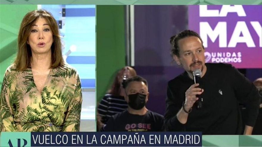 Ana Rosa responde al ataque de Pablo Iglesias: &quot;Usted es un fascista, me está señalando y yo no tengo guardaespaldas&quot;