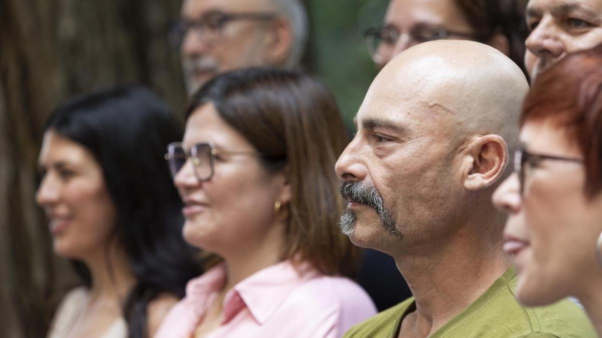 Guijarro, en la presentación de candidatura de Sumar en Alicante para el 23J con Àgueda Micó, Imma Orozco y Naiara Davó.