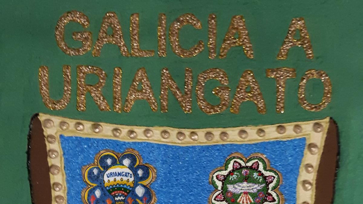 La alfombra virtual realizada para los actos de San Miguel en México.// Fdv