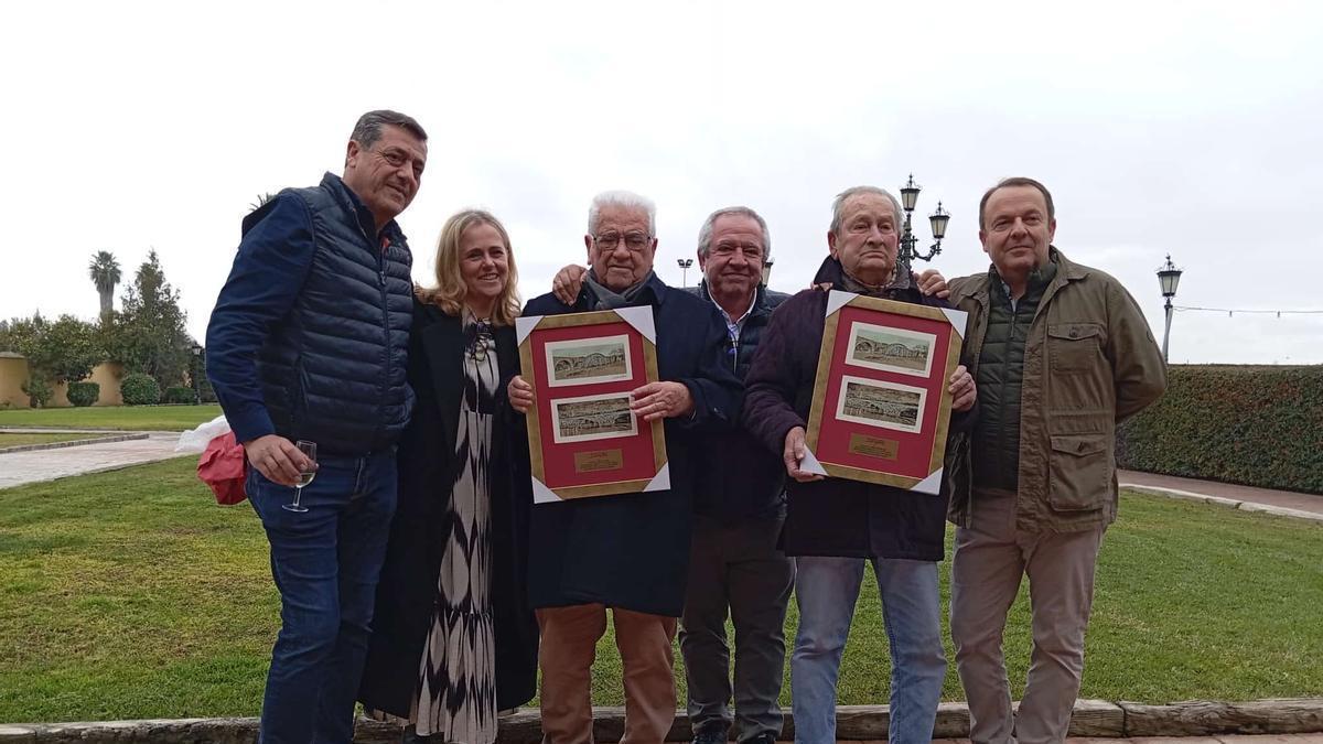 De izquierda a derecha, Julio, Carmen y Jesús García, Rafa, Rafael y Francisco Arias.