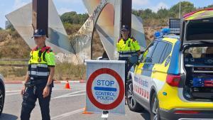 Un control de tráfico de los Mossos
