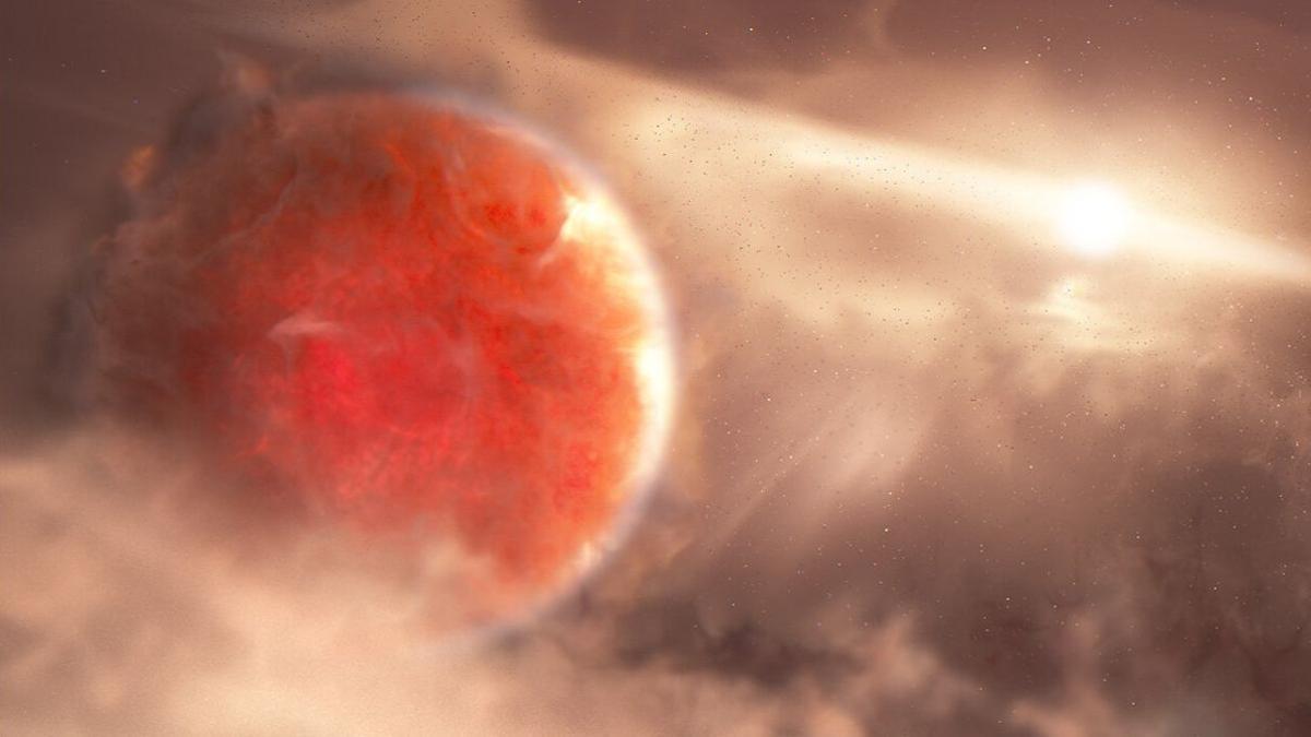 Ilustración artística de un exoplaneta masivo en formación llamado AB Aurigae b. Los investigadores utilizaron datos nuevos y de archivo del Telescopio Espacial Hubble y el Telescopio Subaru para confirmar que este protoplaneta se está formando a través de un proceso intenso y violento, llamado inestabilidad del disco.