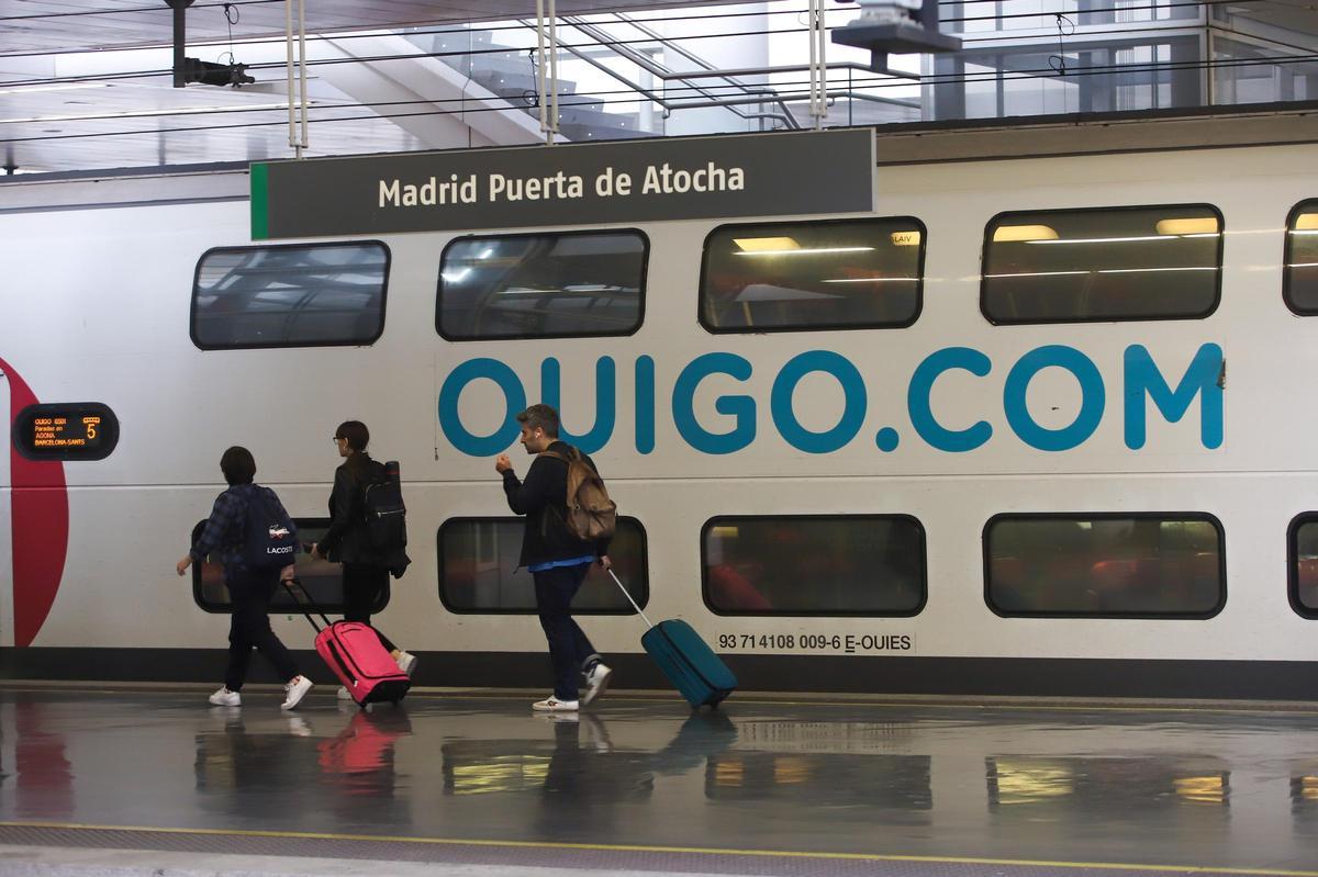 Tren Ouigo low cost en la estación de Madrid