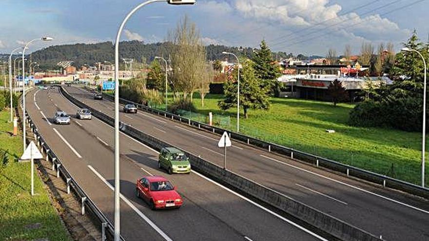 Autopista AP-9, en la zona del área de servicio de O Burgo.