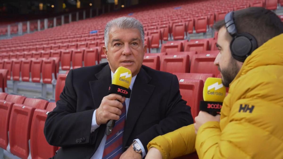 Laporta califica de "arrebato simpático y espontáneo" la visita de Messi al Camp Nou