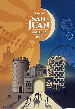 Así es el cartel de la Feria de San Juan 2026 de Badajoz