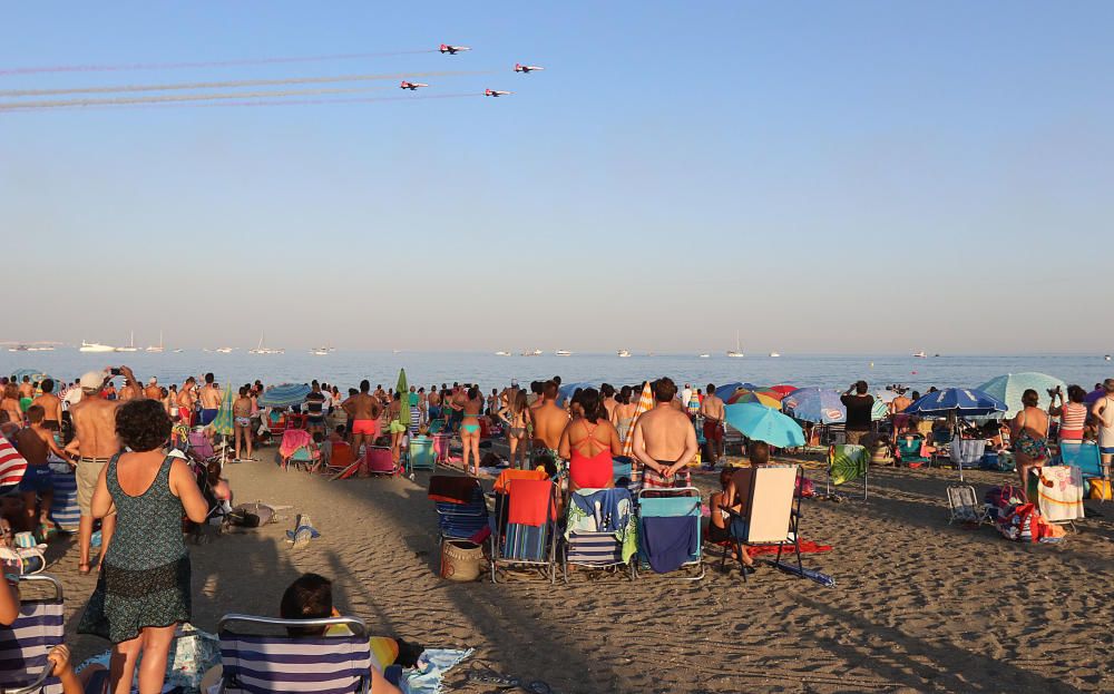 La jornada del sábado estuvo marcada por un espectáculo al atardecer sobre las playas de la localidad torreña