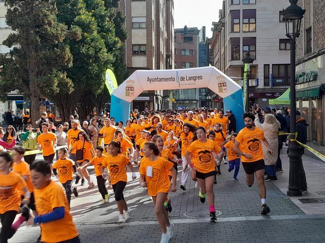 Carrera Galbán en Langreo: así fue la salida de la marcha solidaria