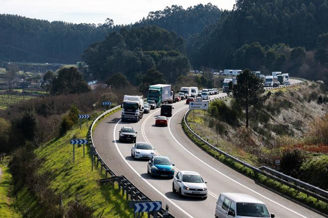 Paciencia y precaución al volante: zafarrancho en las carreteras de Arousa
