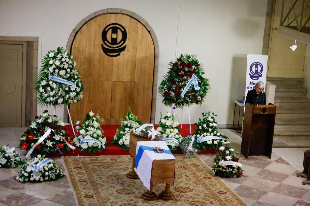 Acto de homenaje a Justo Beramendi en el Museo do Pobo Galego