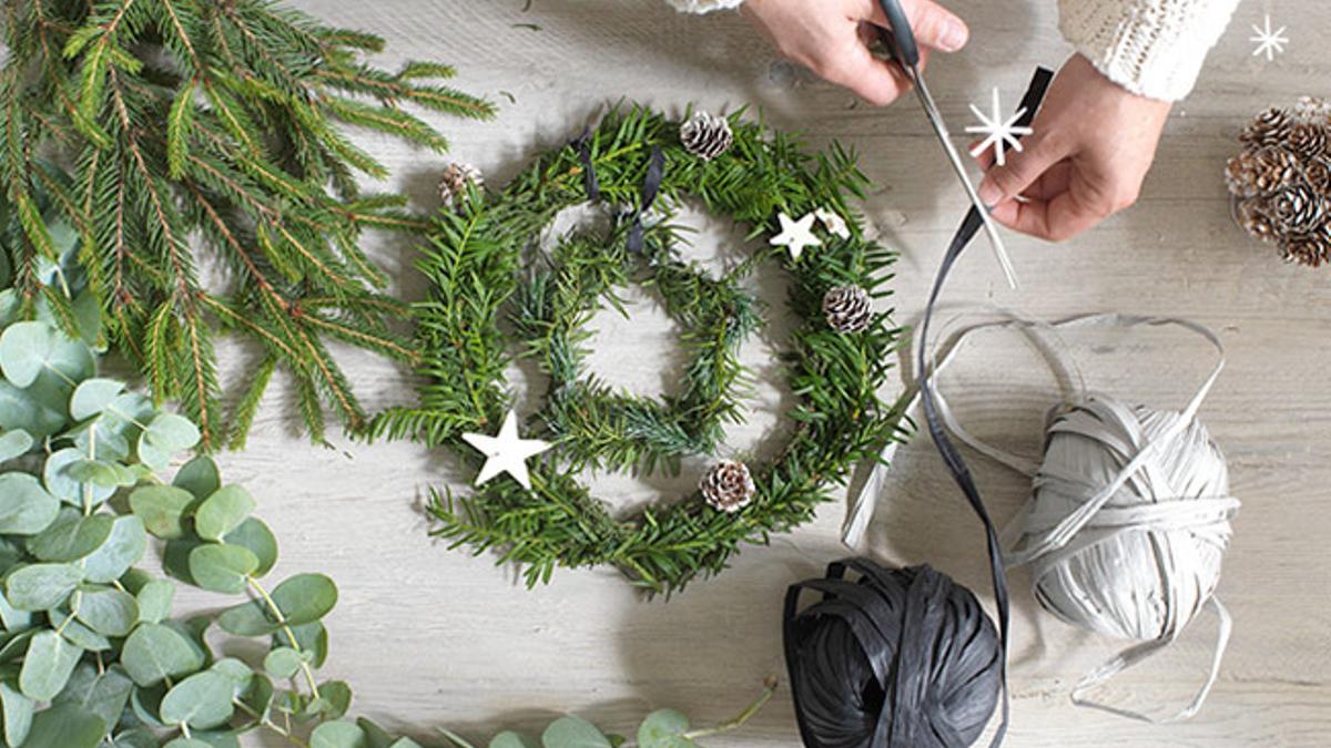 Cómo hacer tu propia corona de Navidad, de Maisons du Monde