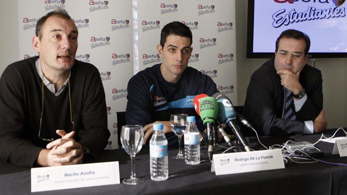 Nacho Azofra a la izquierda en su etapa de jugador junto a su compañero Rodrigo de la Fuente