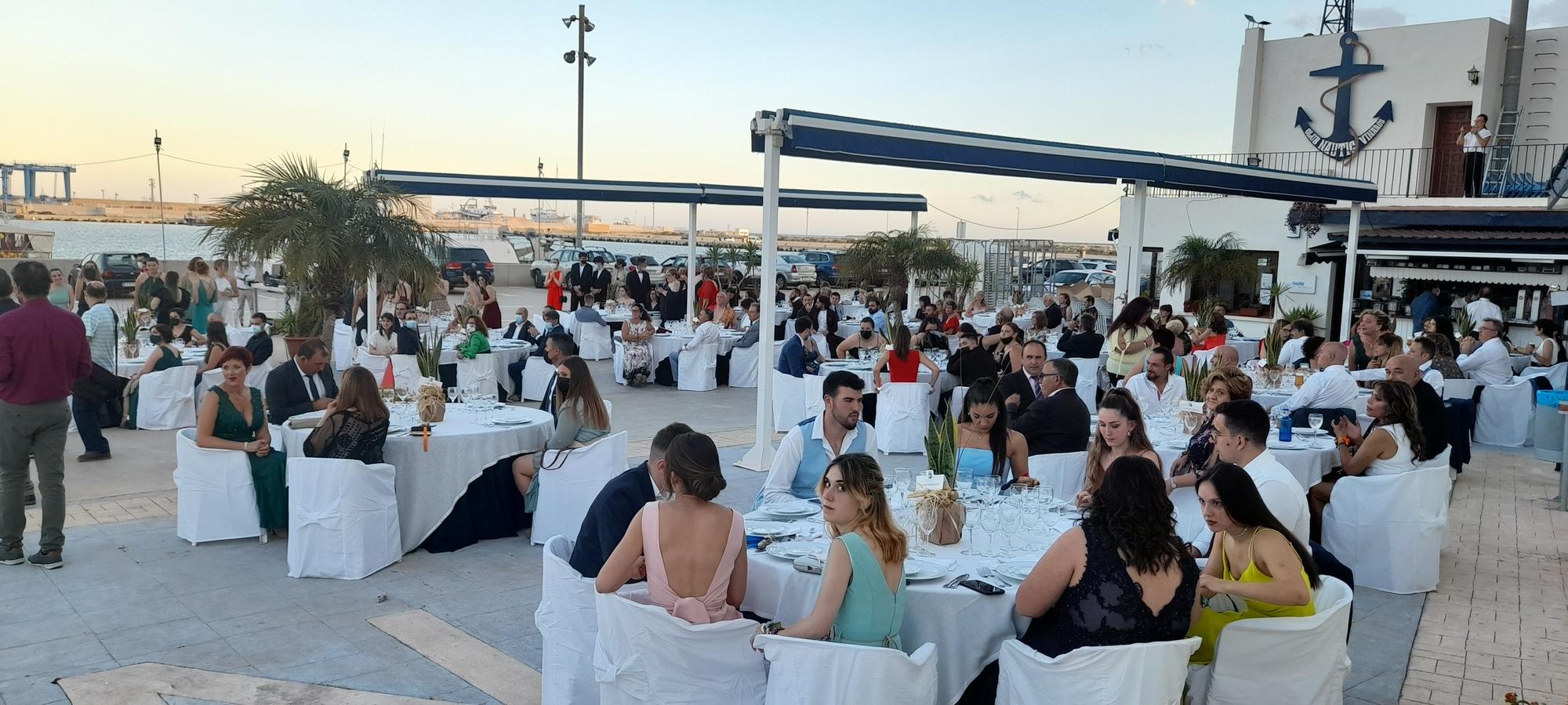 La cena de gala tuvo lugar esta vez en los exteriores del Club Nàutic de Vinaròs.