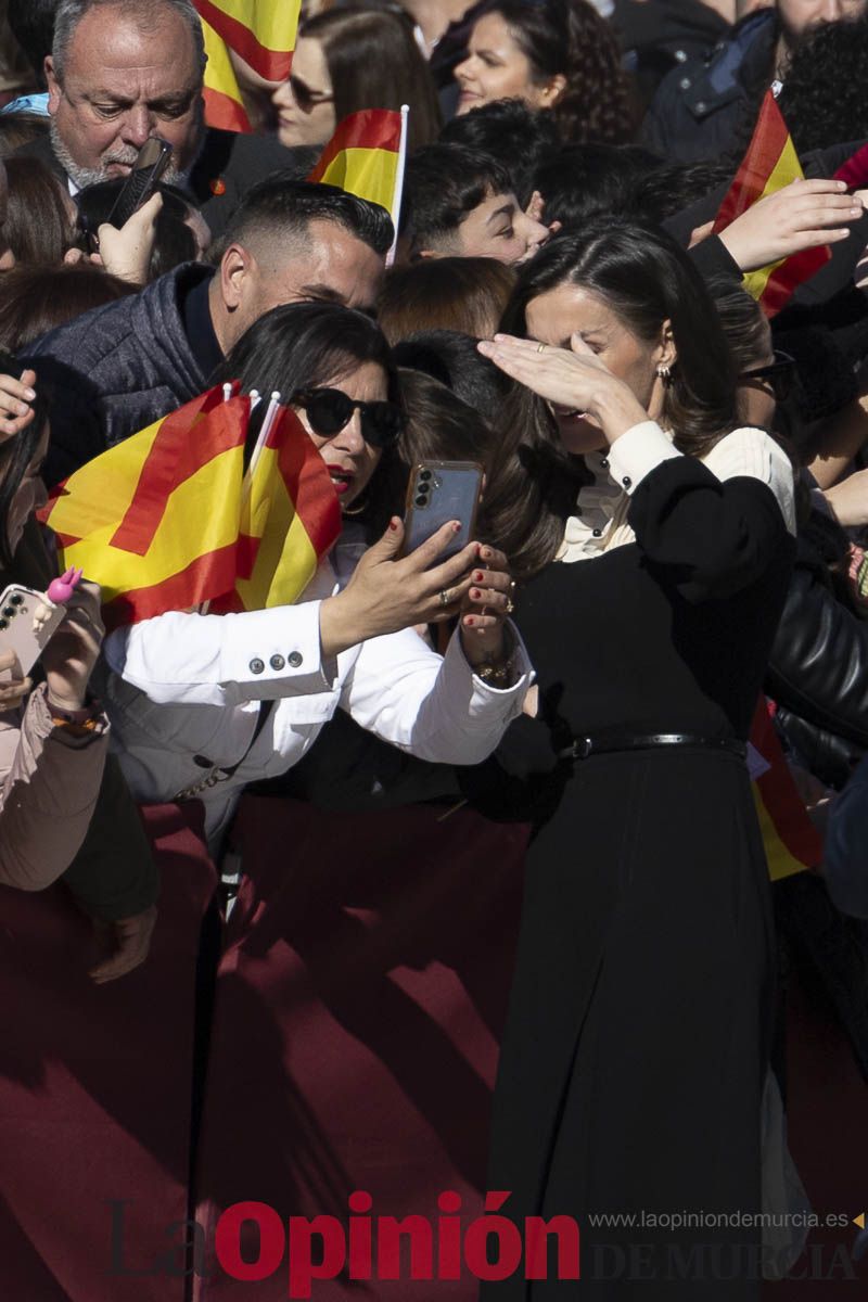 Visita de los reyes de España a Caravaca (explanada de la Basílica)