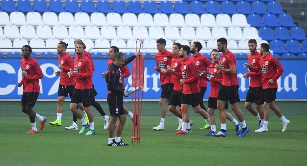 El Dépor entrena a Riazor antes de recibir al Reus