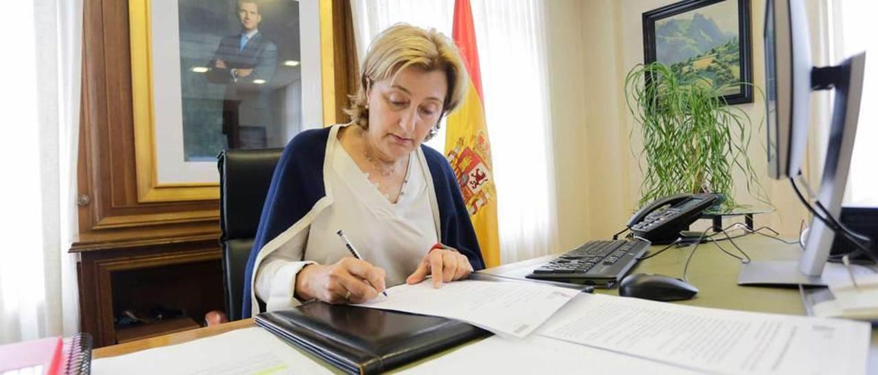 Delia Losa, en su despacho de la Delegación del Gobierno.