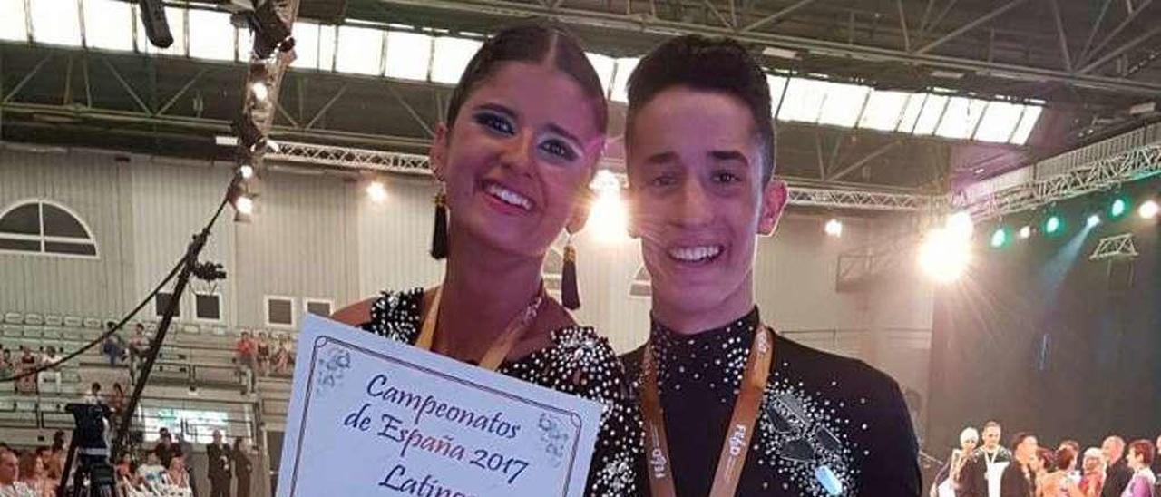 Ornella Riva y el forcaricense Raúl García, en Valencia.