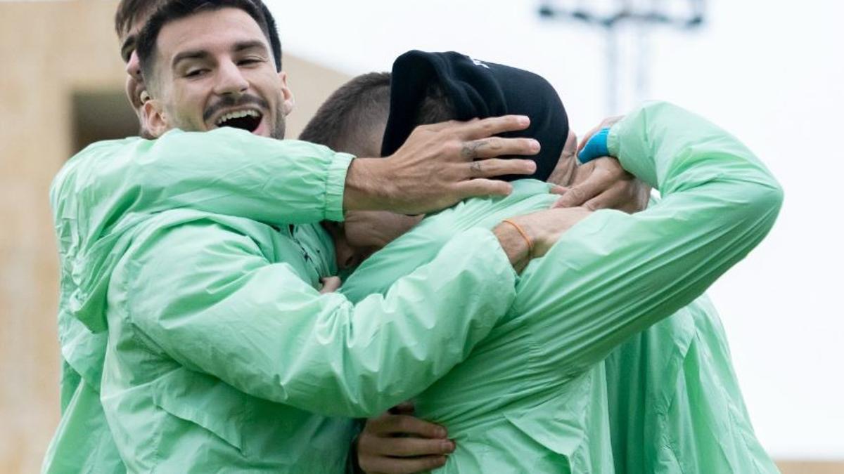 Una imagen de la sesión de entrenamientos previa a la cita copera