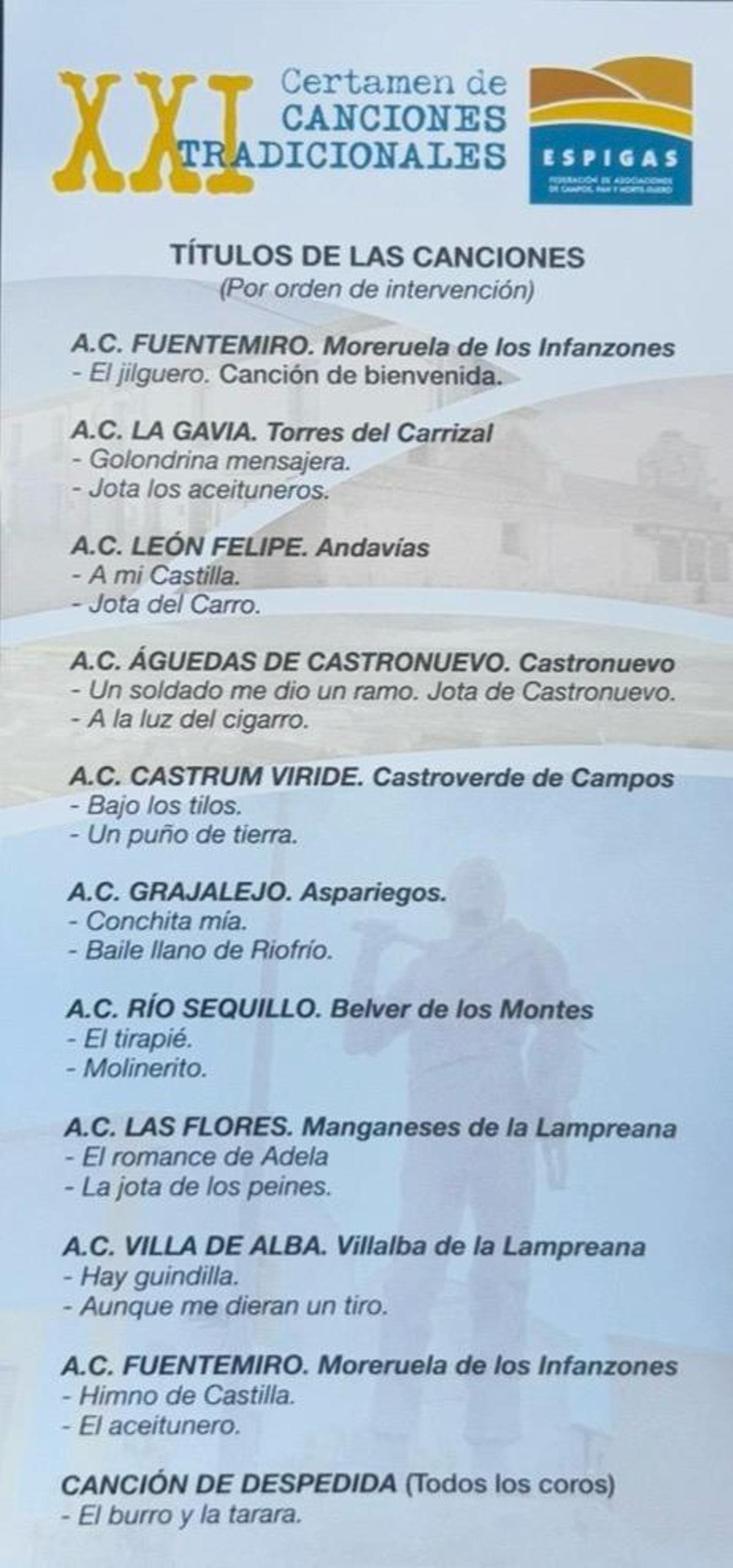XXI certamne de Canciones Tradiconales