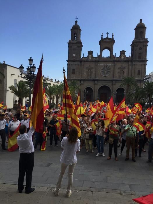 Manifestación en la capital grancanaria en contra del referéndum catalán