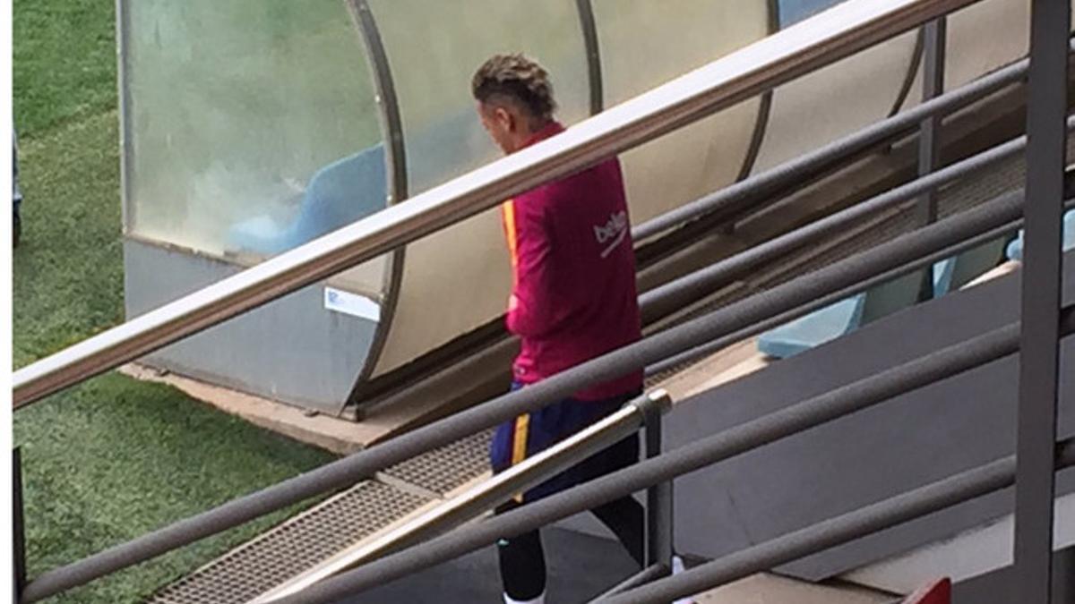 Neymar está en el entrenamiento