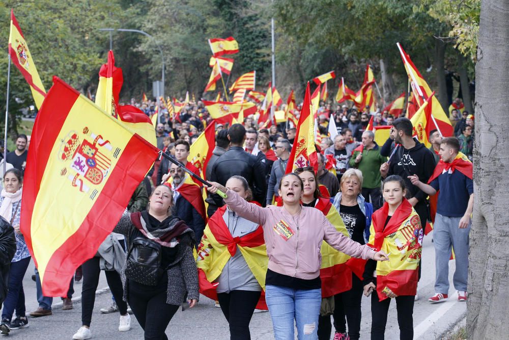 400 persones es manifesten a Girona en favor de la unitat d''Espanya i en contra del Govern destituït