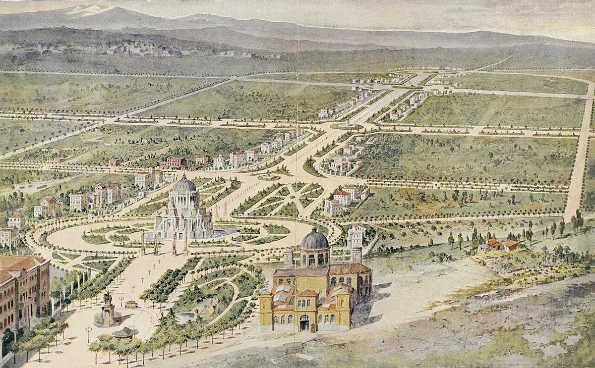 Proyecto de Pedro Granés para la prolongación del paseo de la Castellana (1916)