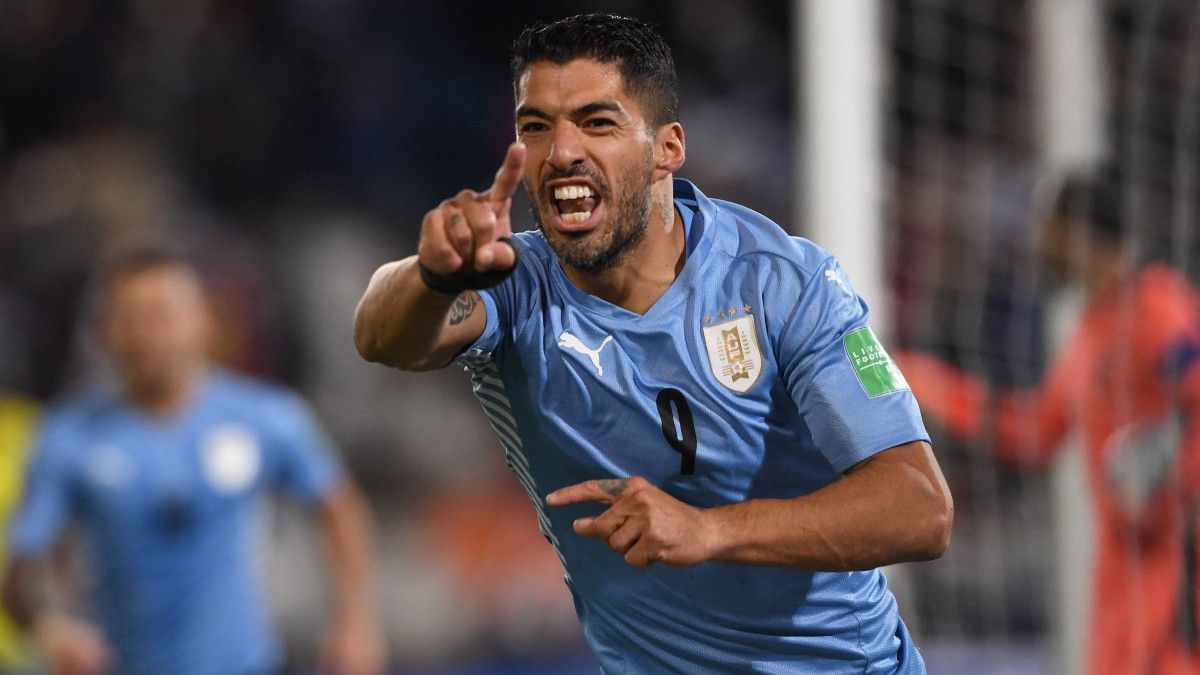 Luis Suárez durante el Uruguay-Colombia