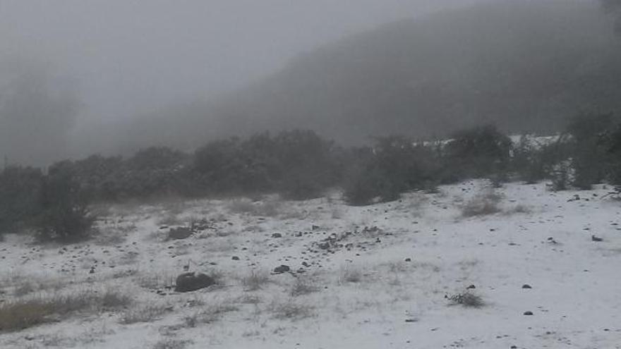 La nevada se hace más profunda y el Cabildo envía la máquina quitanieves