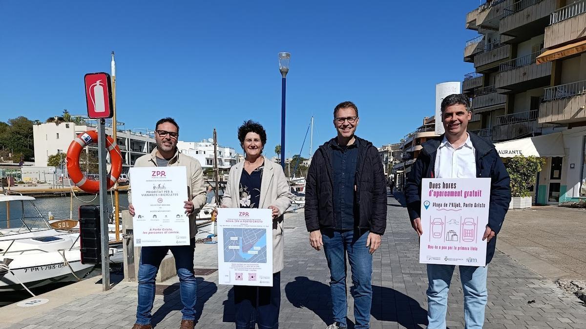 Las autoridades municipales han presentado la nueva ZPR de Porto Cristo.