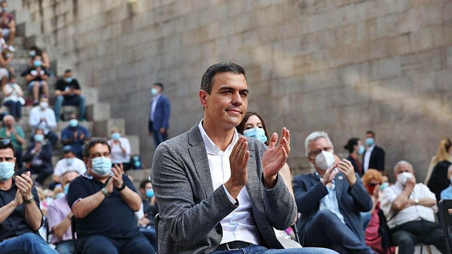 Pedro Sánchez, ahir en un acte a Vitòria.