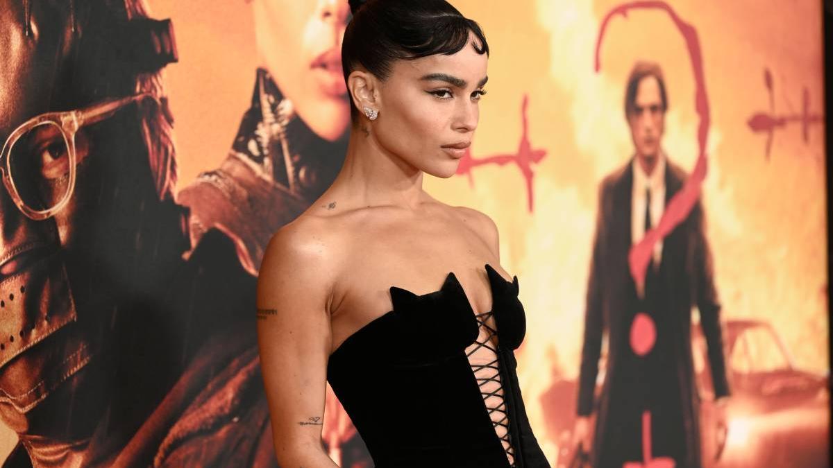 Zöe Kravitz, una increíble Catwoman sobre la alfombra roja