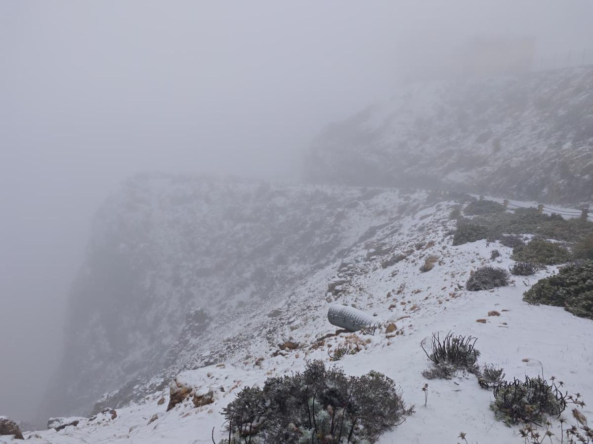 Nieve en la Serra de Tramuntana con la llegada del invierno
