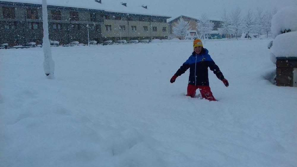 El temporal deixa 40 cm de neu a la Cerdanya