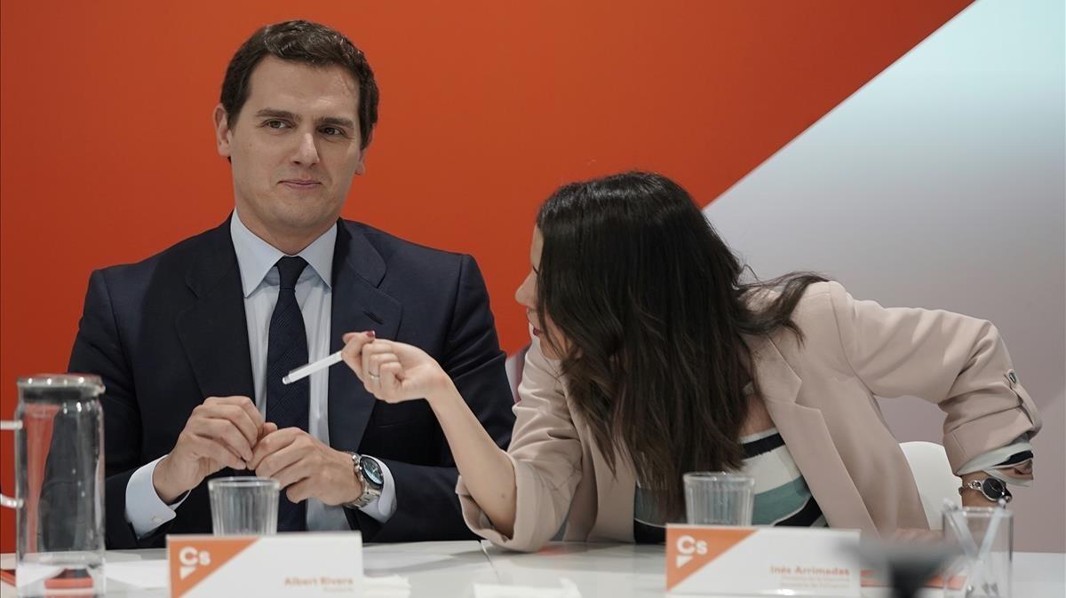zentauroepp43524008 madrid  28 05 18  albert rivera e ines arrimadas en el comit180528133359