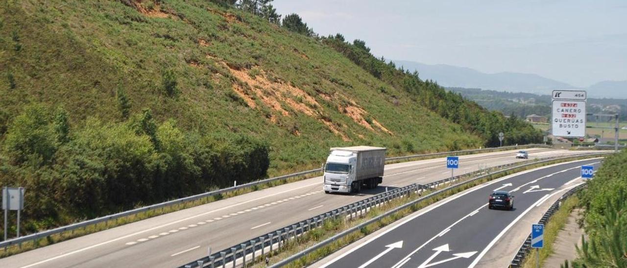 Un tramo de la Autovía del Cantábrico